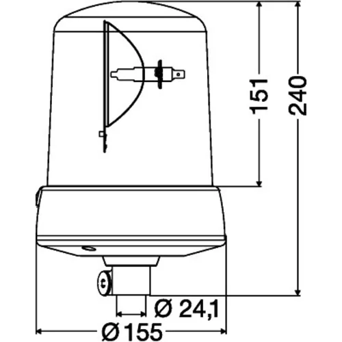 Výstražný otočný maják 2RL 008 063-111 /HELLA/ - obr. 2