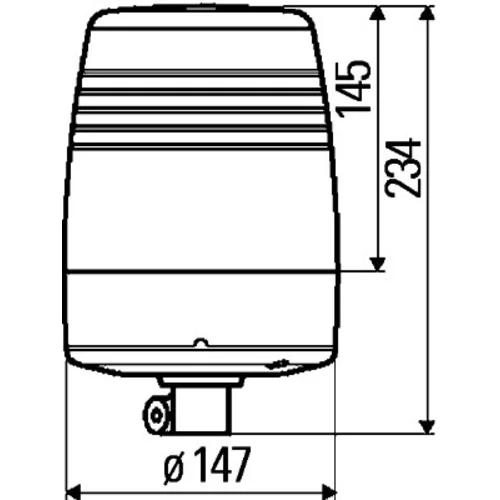 Výstražný otočný maják 2RL 008 967-041 /HELLA/ - obr. 1
