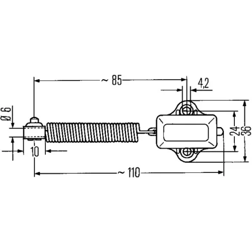 Spínač brzdových svetiel 6DD 001 551-011 /HELLA/ - obr. 1
