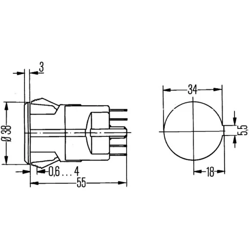 Vypínač výstražných smeroviek 6HF 002 372-041 /HELLA/ - obr. 1