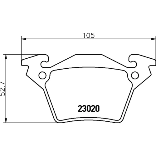 Sada brzdových platničiek kotúčovej brzdy 8DB 355 008-641 /HELLA/ - obr. 3