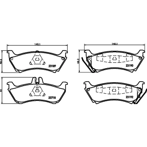 Sada brzdových platničiek kotúčovej brzdy 8DB 355 009-241 /HELLA/ - obr. 3