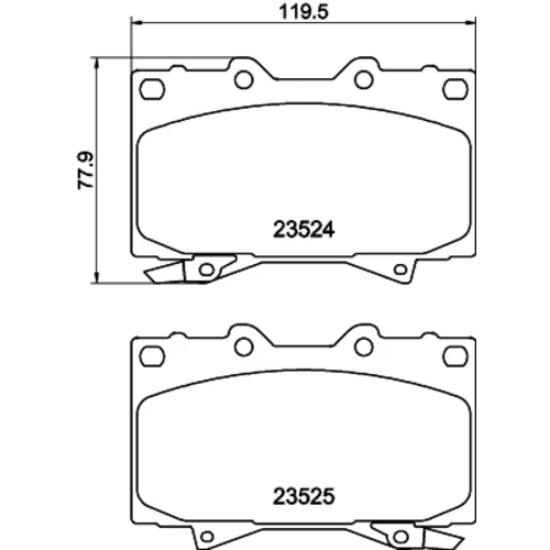 Sada brzdových platničiek kotúčovej brzdy 8DB 355 009-371 /HELLA/ - obr. 3