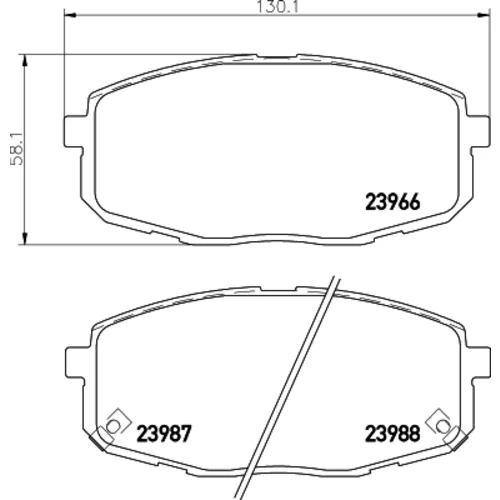 Sada brzdových platničiek kotúčovej brzdy 8DB 355 010-611 /HELLA/ - obr. 3