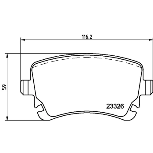 Sada brzdových platničiek kotúčovej brzdy 8DB 355 010-971 /HELLA/ - obr. 3