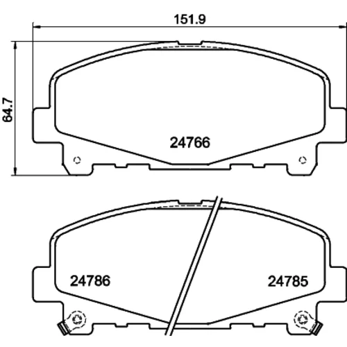 Sada brzdových platničiek kotúčovej brzdy 8DB 355 013-881 /HELLA/ - obr. 3