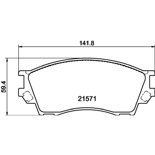 Sada brzdových platničiek kotúčovej brzdy 8DB 355 017-091 /HELLA/ - obr. 3