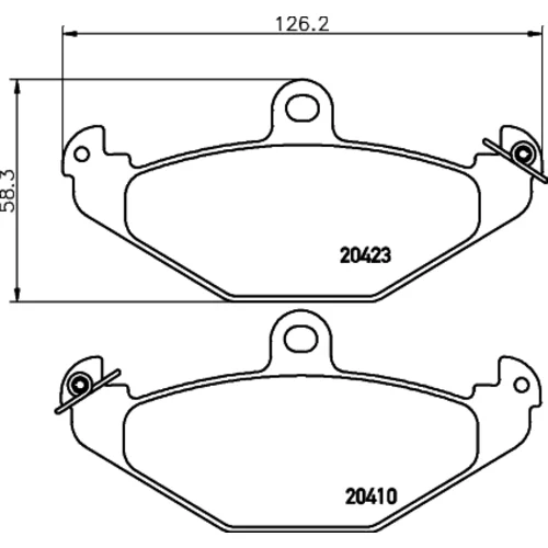 Sada brzdových platničiek kotúčovej brzdy 8DB 355 019-191 /HELLA/ - obr. 3