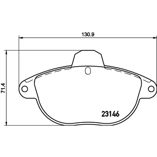 Sada brzdových platničiek kotúčovej brzdy 8DB 355 019-281 /HELLA/ - obr. 3