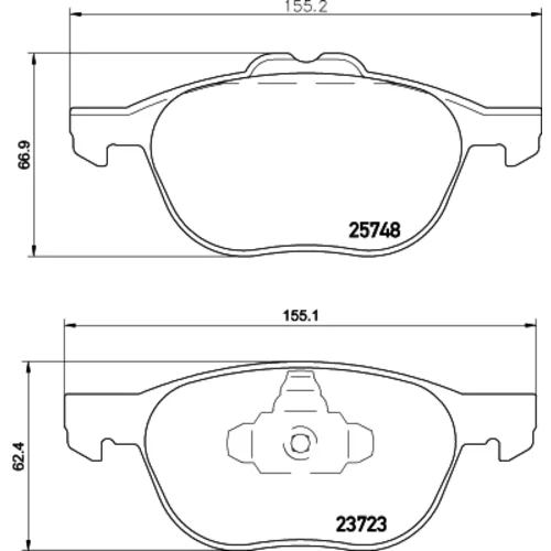 Sada brzdových platničiek kotúčovej brzdy 8DB 355 020-411 /HELLA/ - obr. 3