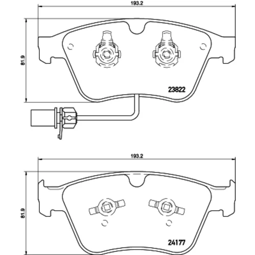 Sada brzdových platničiek kotúčovej brzdy 8DB 355 020-441 /HELLA/ - obr. 3