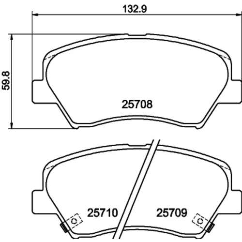 Sada brzdových platničiek kotúčovej brzdy 8DB 355 021-781 /HELLA/ - obr. 3