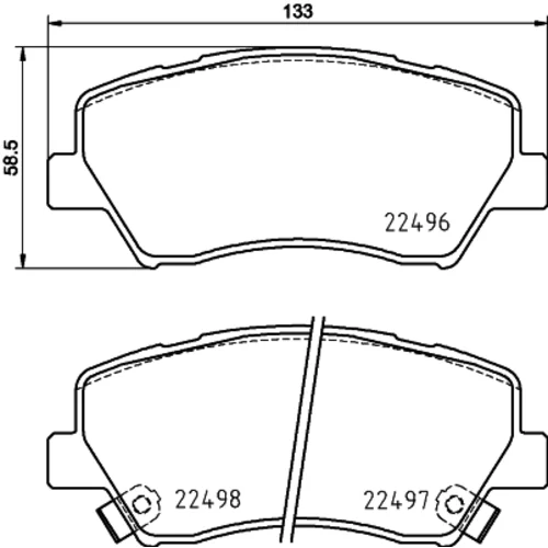 Sada brzdových platničiek kotúčovej brzdy 8DB 355 025-211 /HELLA/ - obr. 3