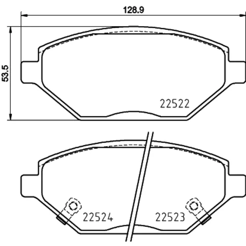Sada brzdových platničiek kotúčovej brzdy HELLA 8DB 355 025-521
