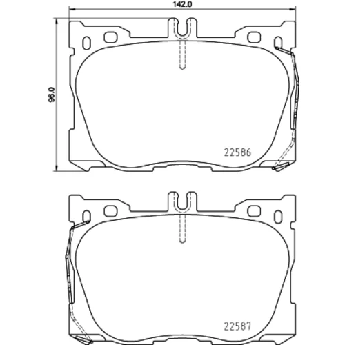 Sada brzdových platničiek kotúčovej brzdy 8DB 355 031-701 /HELLA/ - obr. 2