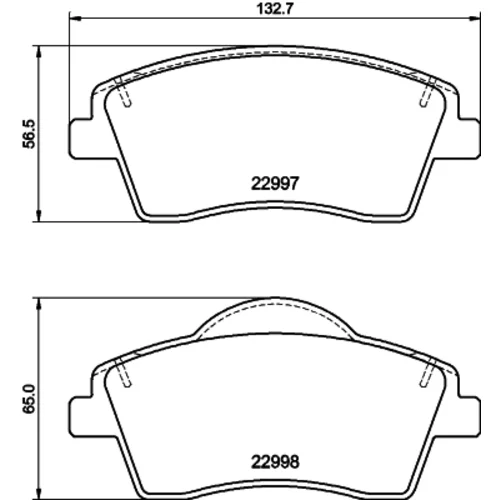 Sada brzdových platničiek kotúčovej brzdy 8DB 355 040-351 /HELLA/ - obr. 3