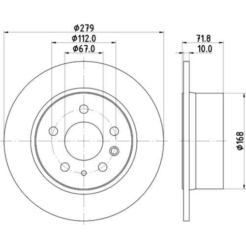 Brzdový kotúč 8DD 355 100-991 /HELLA/ - obr. 3