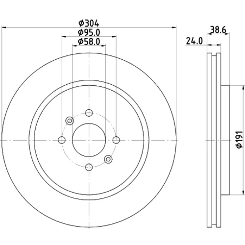 Brzdový kotúč 8DD 355 114-871 /HELLA/ - obr. 3