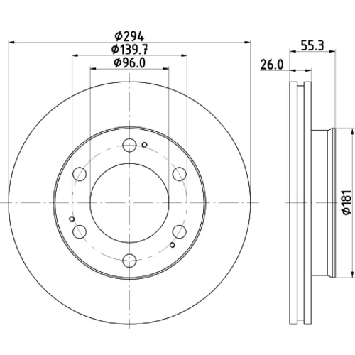 Brzdový kotúč 8DD 355 117-161 /HELLA/ - obr. 3