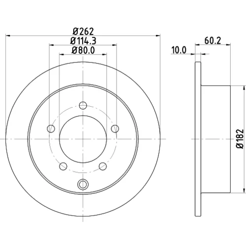 Brzdový kotúč 8DD 355 119-181 /HELLA/ - obr. 3