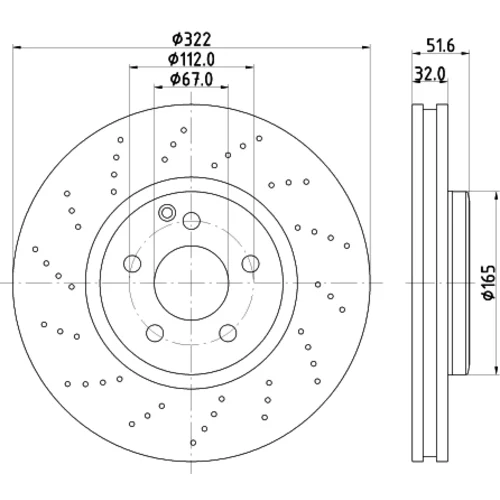 Brzdový kotúč 8DD 355 122-911 /HELLA/ - obr. 3