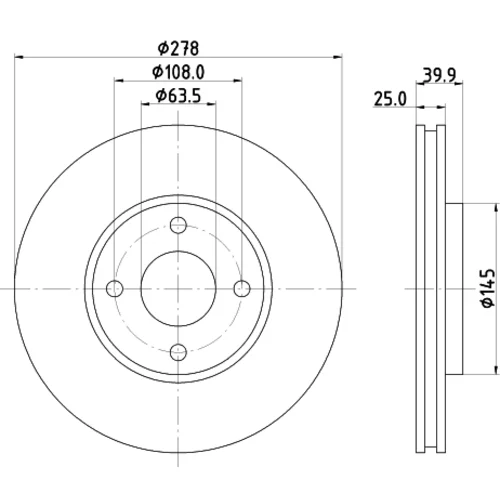 Brzdový kotúč 8DD 355 123-461 /HELLA/ - obr. 3