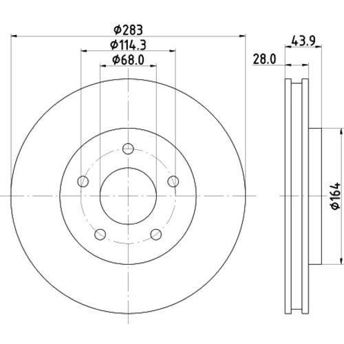 Brzdový kotúč 8DD 355 125-071 /HELLA/ - obr. 3