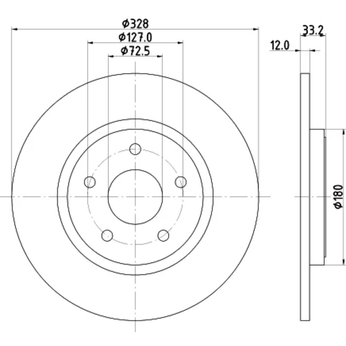 Brzdový kotúč 8DD 355 125-311 /HELLA/ - obr. 3