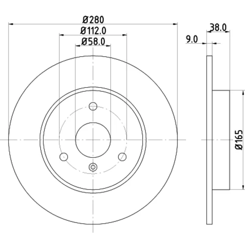 Brzdový kotúč 8DD 355 127-411 /HELLA/ - obr. 3