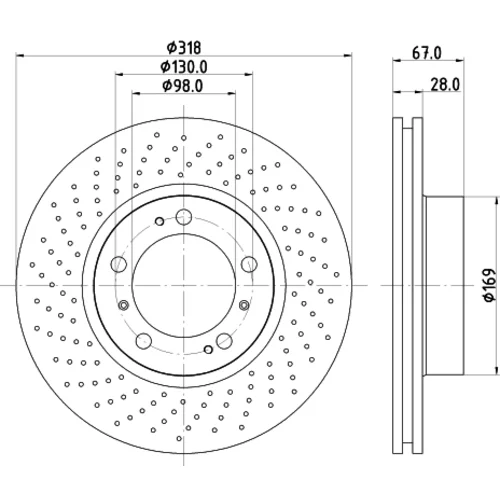 Brzdový kotúč 8DD 355 127-501 /HELLA/ - obr. 3