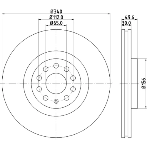 Brzdový kotúč 8DD 355 129-241 /HELLA/ - obr. 3