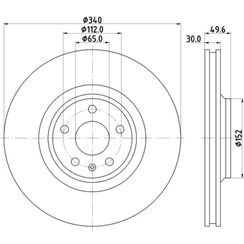 Brzdový kotúč 8DD 355 129-701 /HELLA/ - obr. 3
