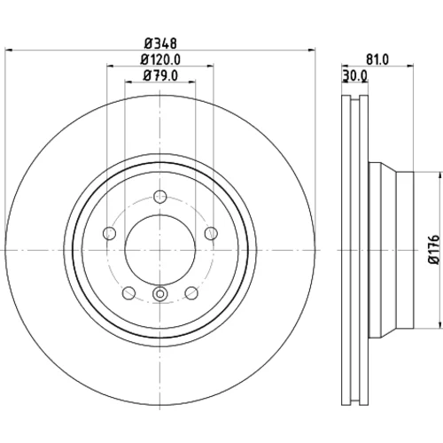 Brzdový kotúč 8DD 355 129-781 /HELLA/ - obr. 3
