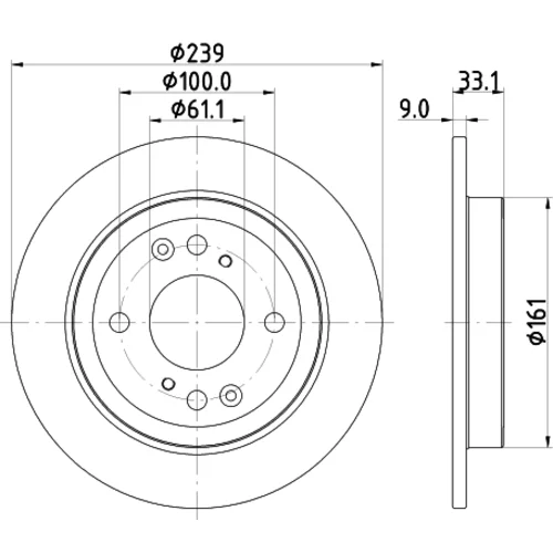 Brzdový kotúč 8DD 355 132-061 /HELLA/ - obr. 3
