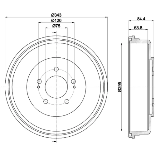 Brzdový bubon 8DT 355 301-871 /HELLA/ - obr. 3