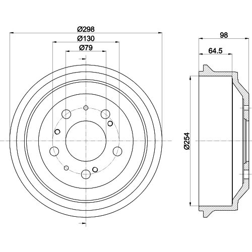 Brzdový bubon 8DT 355 302-191 /HELLA/ - obr. 3