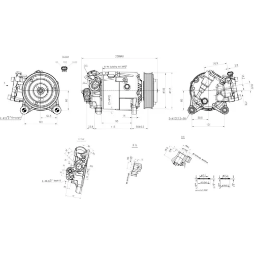 Kompresor klimatizácie 8FK 366 201-881 /HELLA/ - obr. 5