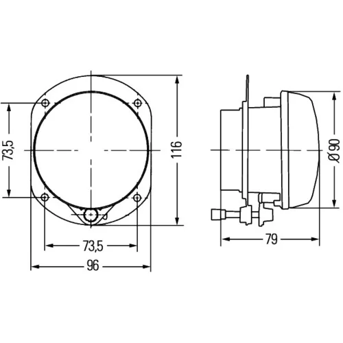 Hmlové svetlo 1N0 009 295-077 /HELLA/ - obr. 1