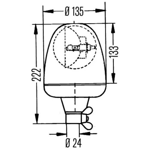 Výstražný otočný maják 2RL 006 846-001 /HELLA/ - obr. 2