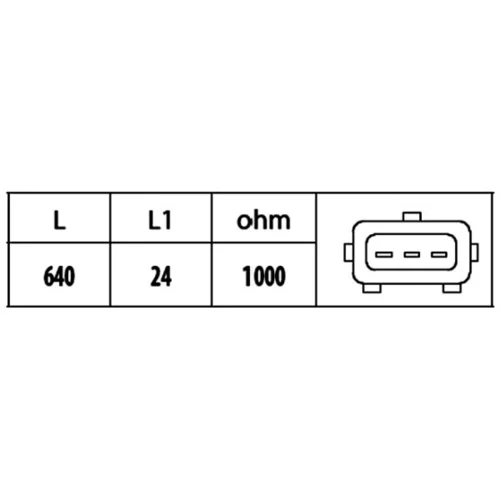 Snímač impulzov kľukového hriadeľa 6PU 009 146-491 /HELLA/ - obr. 1