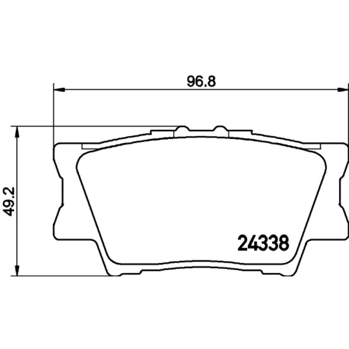 Sada brzdových platničiek kotúčovej brzdy 8DB 355 006-881 /HELLA/ - obr. 3