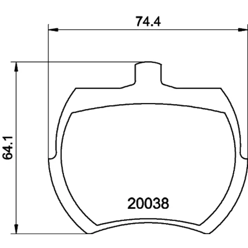 Sada brzdových platničiek kotúčovej brzdy 8DB 355 007-081 /HELLA/ - obr. 3