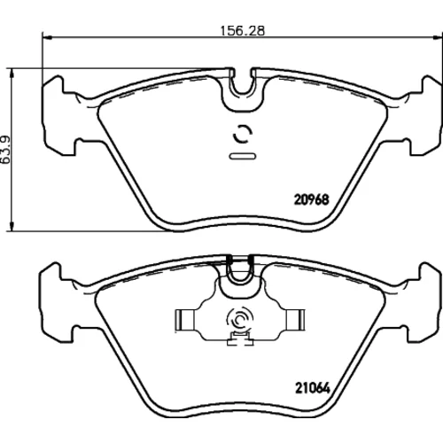 Sada brzdových platničiek kotúčovej brzdy 8DB 355 007-411 /HELLA/ - obr. 3