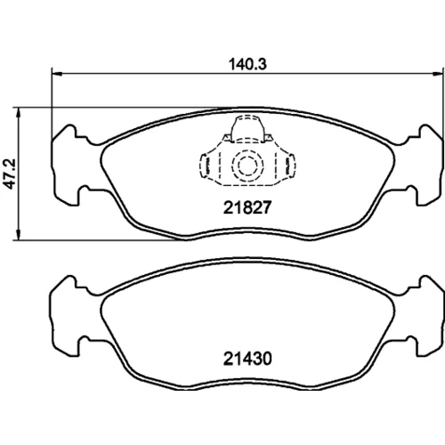 Sada brzdových platničiek kotúčovej brzdy 8DB 355 008-291 /HELLA/ - obr. 3