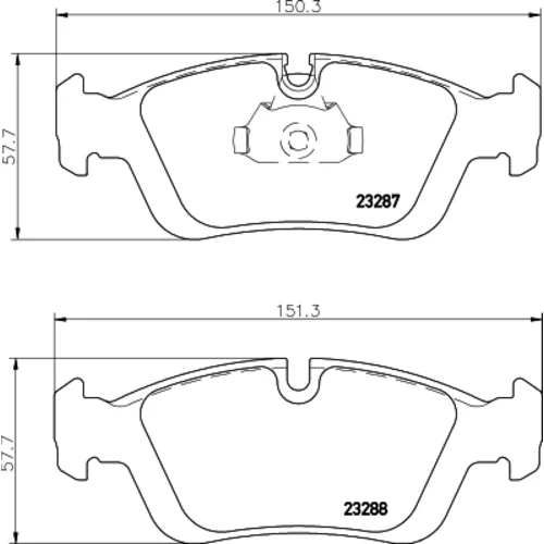 Sada brzdových platničiek kotúčovej brzdy 8DB 355 008-741 /HELLA/ - obr. 3