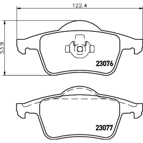 Sada brzdových platničiek kotúčovej brzdy 8DB 355 008-871 /HELLA/ - obr. 3