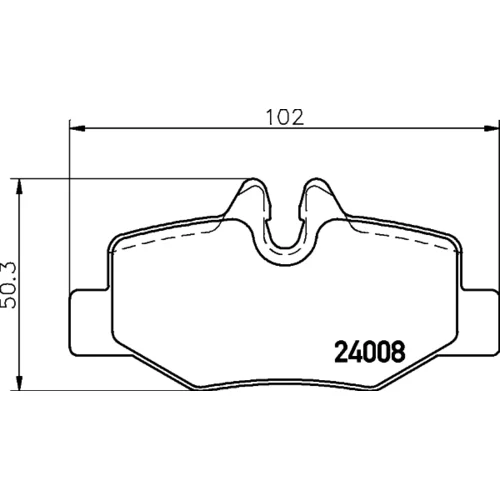 Sada brzdových platničiek kotúčovej brzdy 8DB 355 010-661 /HELLA/ - obr. 3