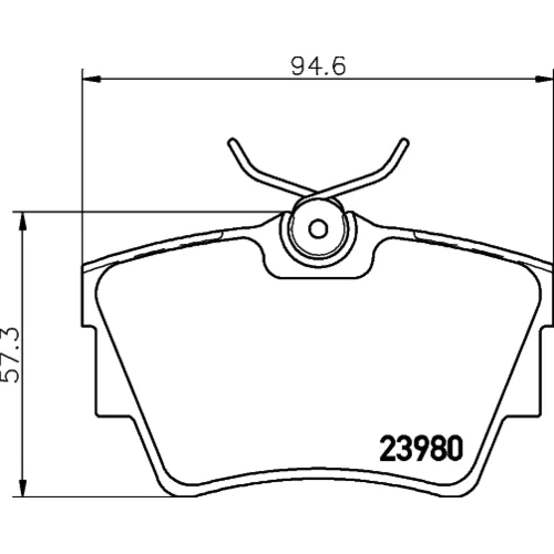 Sada brzdových platničiek kotúčovej brzdy 8DB 355 010-761 /HELLA/ - obr. 3