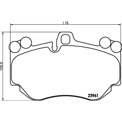 Sada brzdových platničiek kotúčovej brzdy 8DB 355 011-011 /HELLA/ - obr. 3