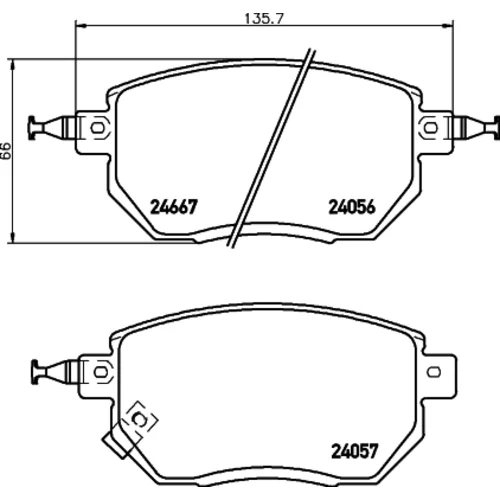 Sada brzdových platničiek kotúčovej brzdy 8DB 355 011-101 /HELLA/ - obr. 3
